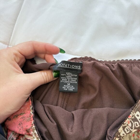 Vintage 90s Y2K Midi Skirt Womens Medium Pink Floral Coquette Feminine Dainty - Picture 5 of 7